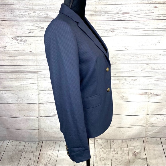 J. Crew Wool Blend Navy Blazer Sz. 4 - Picture 7 of 13